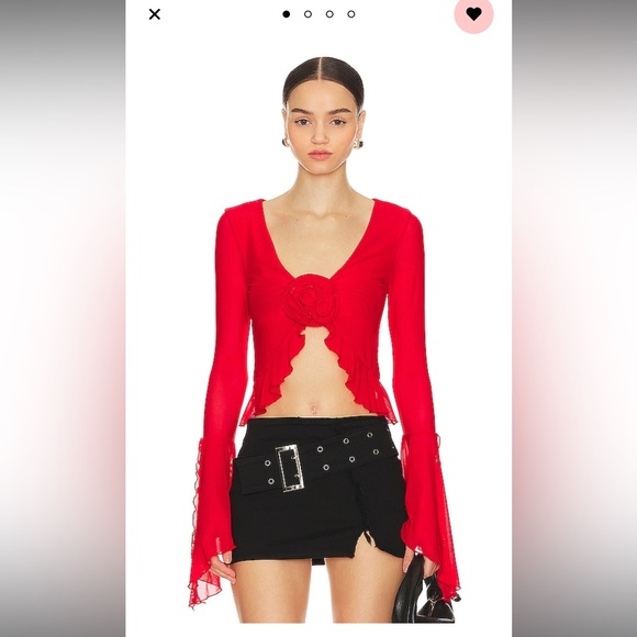 Red Crop Top Revolve - Picture 2 of 2